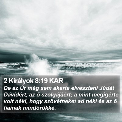 2 Királyok 8:19 KAR Bible Verse Image
