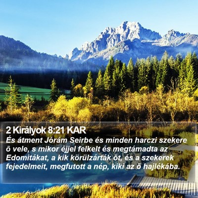 2 Királyok 8:21 KAR Bible Verse Image