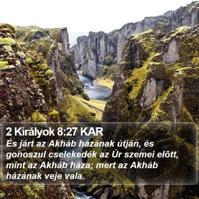 2 Királyok 8:27 KAR Bible Verse Image