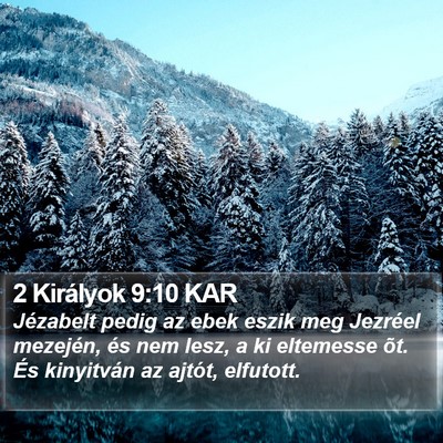 2 Királyok 9:10 KAR Bible Verse Image