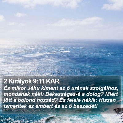 2 Királyok 9:11 KAR Bible Verse Image