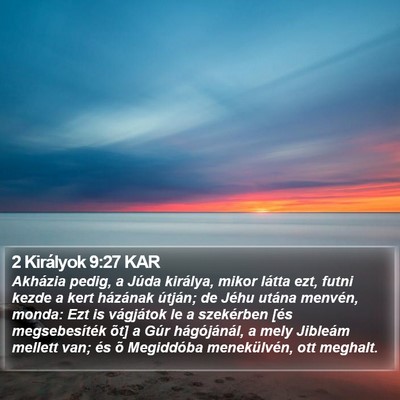 2 Királyok 9:27 KAR Bible Verse Image