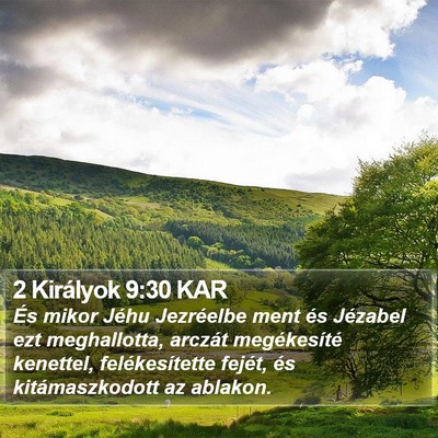 2 Királyok 9:30 KAR Bible Verse Image