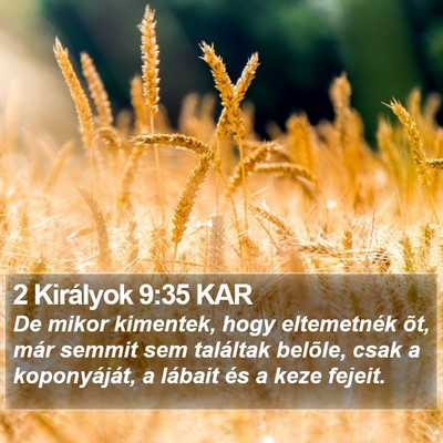 2 Királyok 9:35 KAR Bible Verse Image