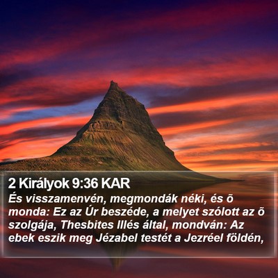 2 Királyok 9:36 KAR Bible Verse Image