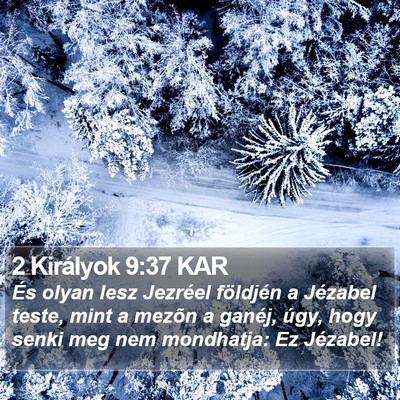 2 Királyok 9:37 KAR Bible Verse Image