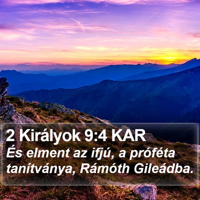 2 Királyok 9:4 KAR Bible Verse Image