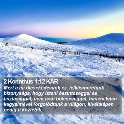 2 Korinthus 1:12 KAR Bible Verse Image