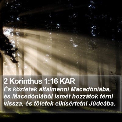 2 Korinthus 1:16 KAR Bible Verse Image