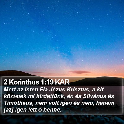 2 Korinthus 1:19 KAR Bible Verse Image