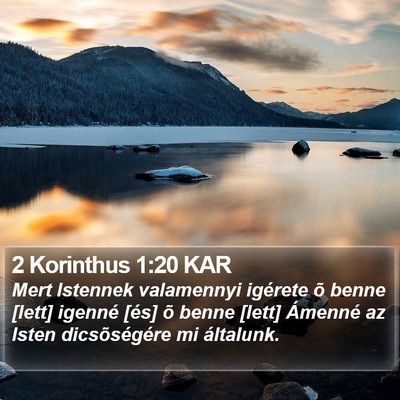 2 Korinthus 1:20 KAR Bible Verse Image