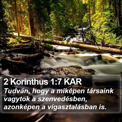 2 Korinthus 1:7 KAR Bible Verse Image