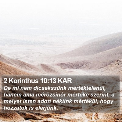 2 Korinthus 10:13 KAR Bible Verse Image