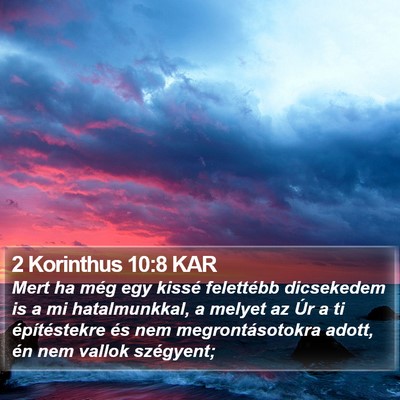 2 Korinthus 10:8 KAR Bible Verse Image