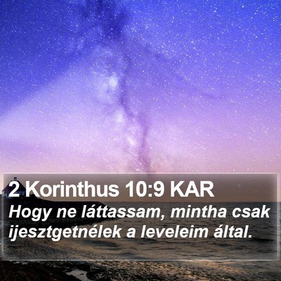 2 Korinthus 10:9 KAR Bible Verse Image