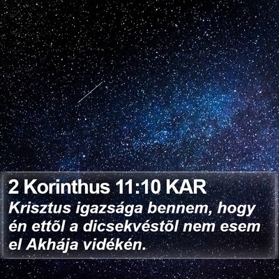 2 Korinthus 11:10 KAR Bible Verse Image
