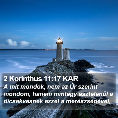 2 Korinthus 11:17 KAR Bible Verse Image