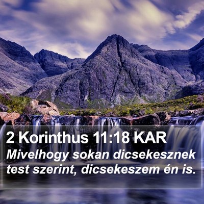 2 Korinthus 11:18 KAR Bible Verse Image