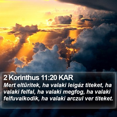 2 Korinthus 11:20 KAR Bible Verse Image