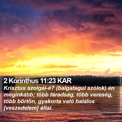 2 Korinthus 11:23 KAR Bible Verse Image