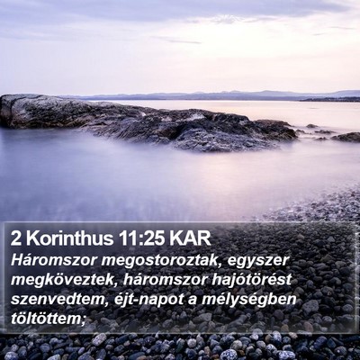 2 Korinthus 11:25 KAR Bible Verse Image