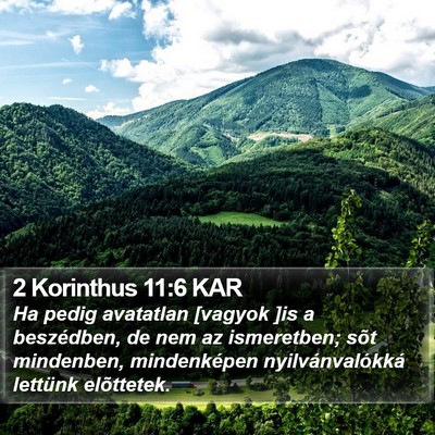 2 Korinthus 11:6 KAR Bible Verse Image