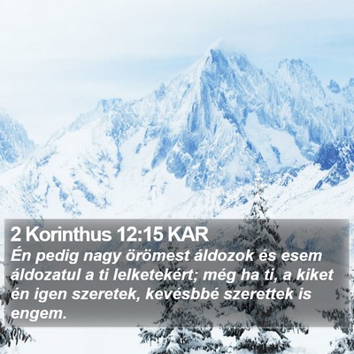 2 Korinthus 12:15 KAR Bible Verse Image