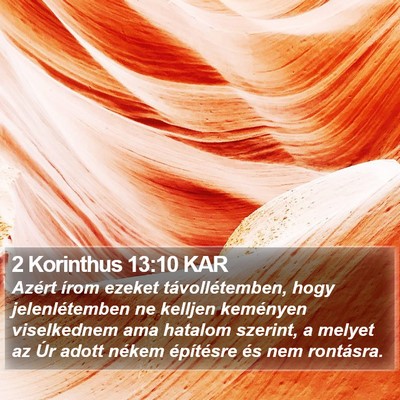 2 Korinthus 13:10 KAR Bible Verse Image