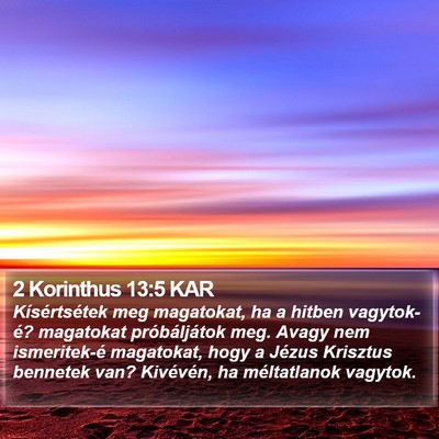 2 Korinthus 13:5 KAR Bible Verse Image