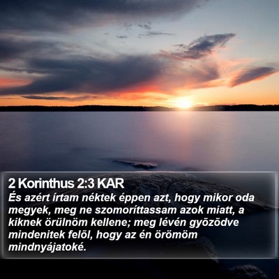 2 Korinthus 2:3 KAR Bible Verse Image