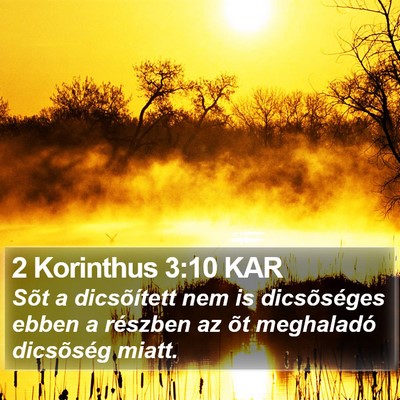2 Korinthus 3:10 KAR Bible Verse Image