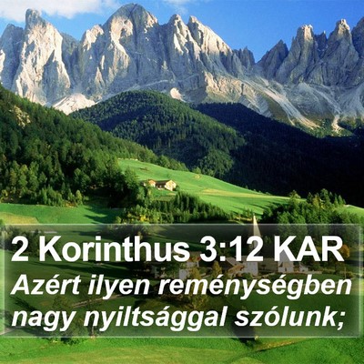 2 Korinthus 3:12 KAR Bible Verse Image