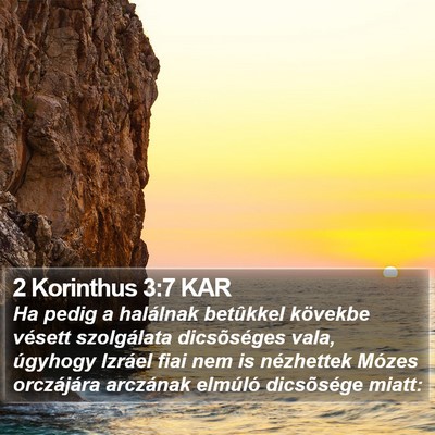 2 Korinthus 3:7 KAR Bible Verse Image