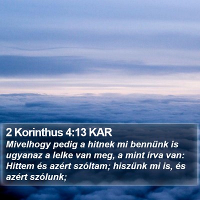 2 Korinthus 4:13 KAR Bible Verse Image