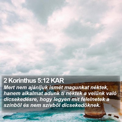 2 Korinthus 5:12 KAR Bible Verse Image
