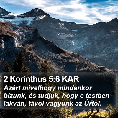 2 Korinthus 5:6 KAR Bible Verse Image