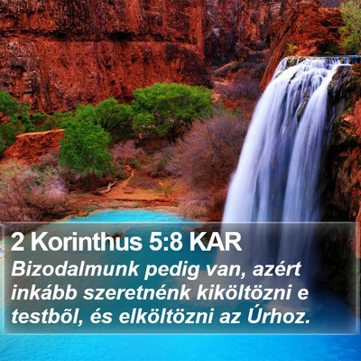 2 Korinthus 5:8 KAR Bible Verse Image