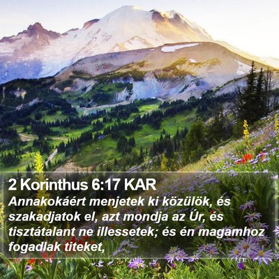 2 Korinthus 6:17 KAR Bible Verse Image