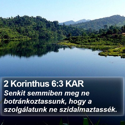 2 Korinthus 6:3 KAR Bible Verse Image