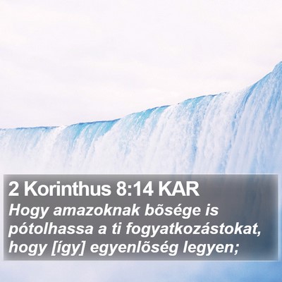2 Korinthus 8:14 KAR Bible Verse Image