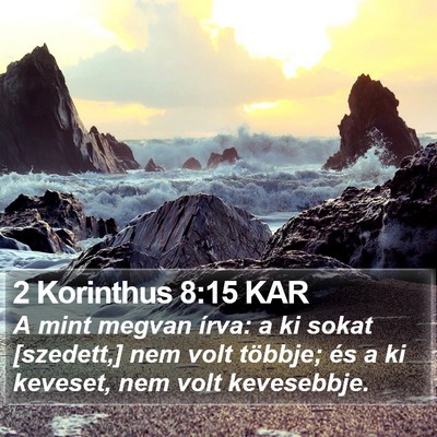 2 Korinthus 8:15 KAR Bible Verse Image