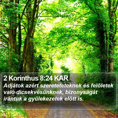 2 Korinthus 8:24 KAR Bible Verse Image