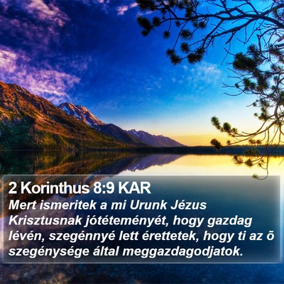 2 Korinthus 8:9 KAR Bible Verse Image