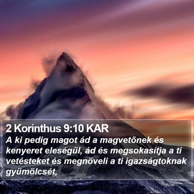 2 Korinthus 9:10 KAR Bible Verse Image
