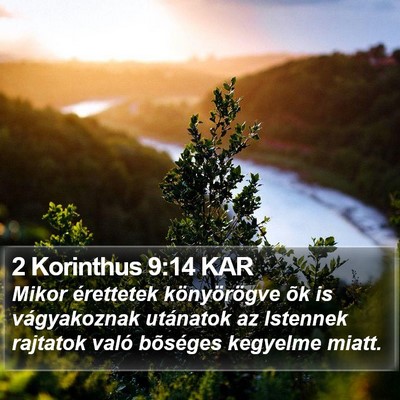 2 Korinthus 9:14 KAR Bible Verse Image
