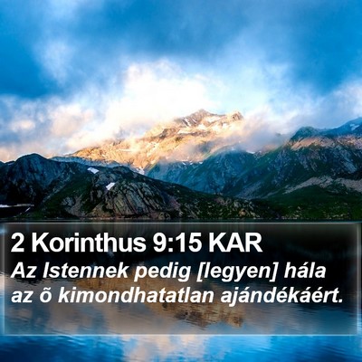 2 Korinthus 9:15 KAR Bible Verse Image
