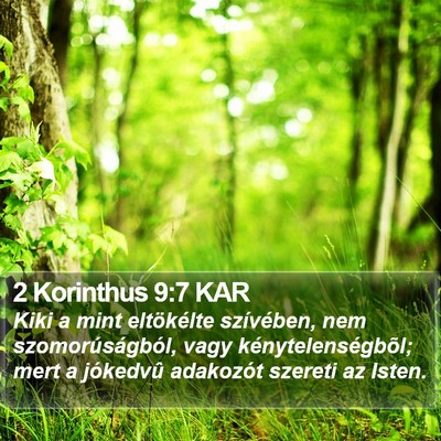 2 Korinthus 9:7 KAR Bible Verse Image