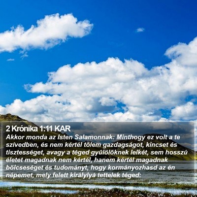 2 Krónika 1:11 KAR Bible Verse Image