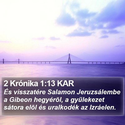 2 Krónika 1:13 KAR Bible Verse Image