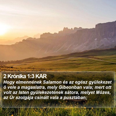 2 Krónika 1:3 KAR Bible Verse Image